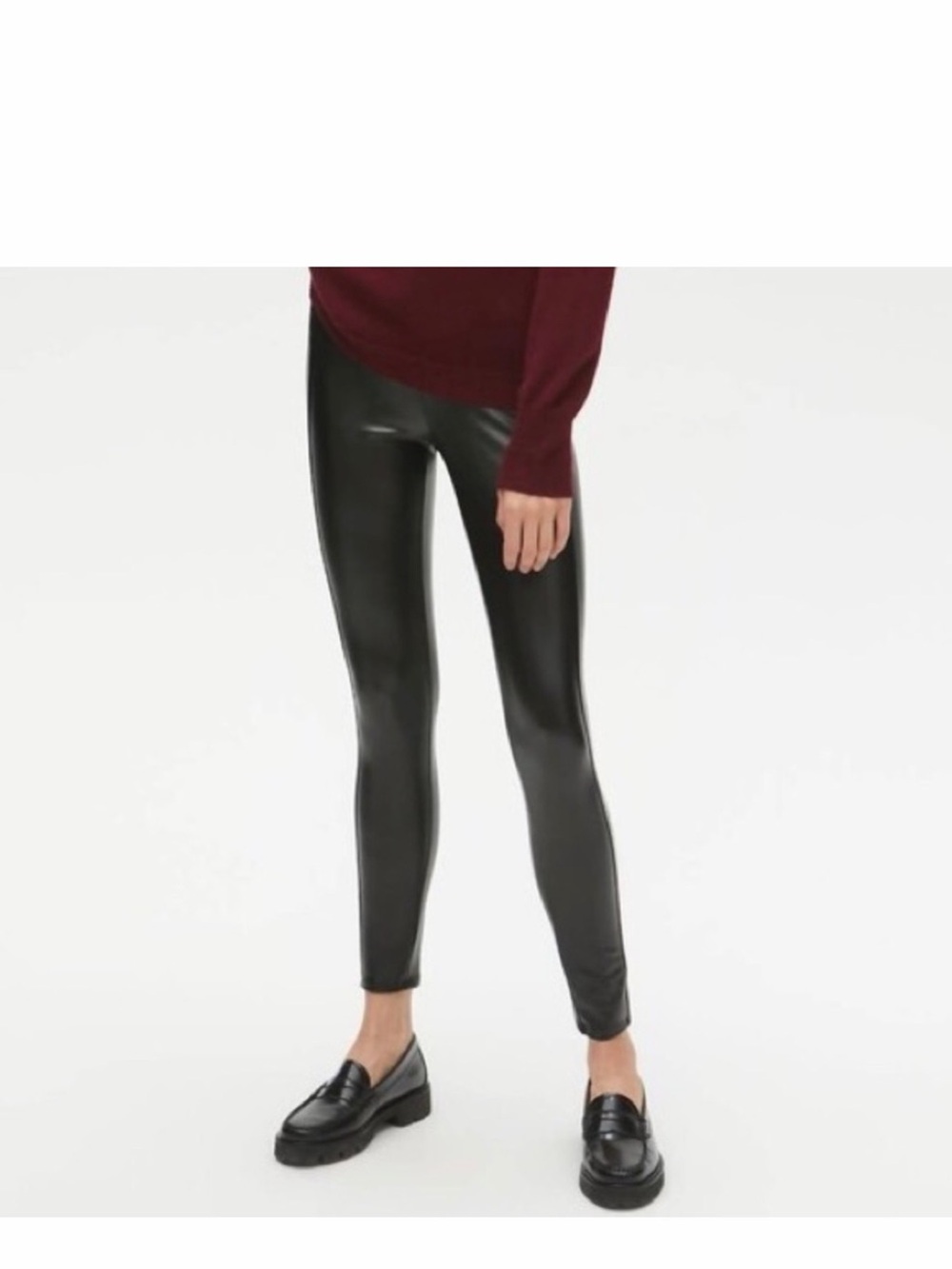 Michael Stars Vegan Leather Black Leggings - Picture 4 of 6